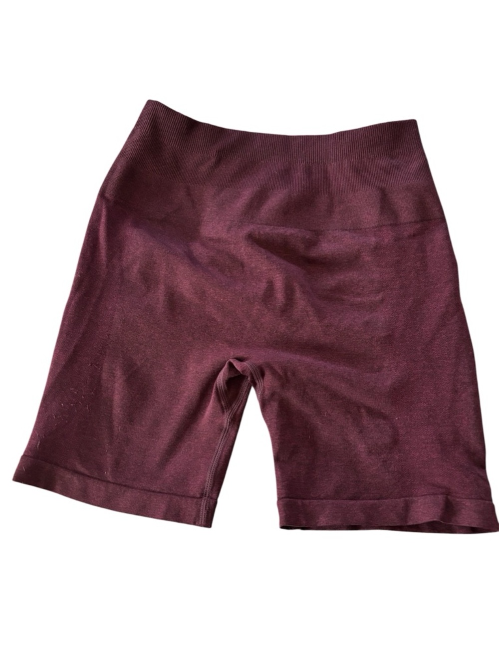 Aurola Seamless Scrunch Biker Shorts Burgundy Maroon Small perfect condition